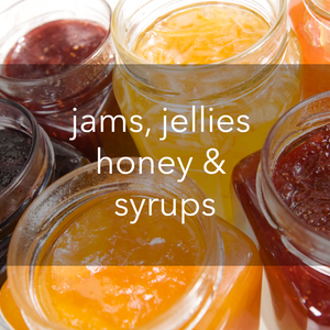 jams, jellies, honey & syrups