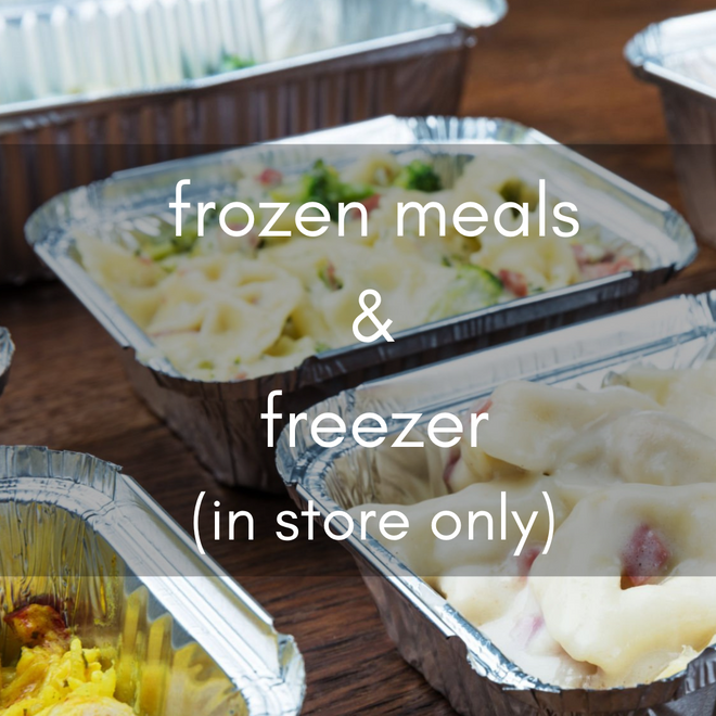frozen meals &amp; freezer