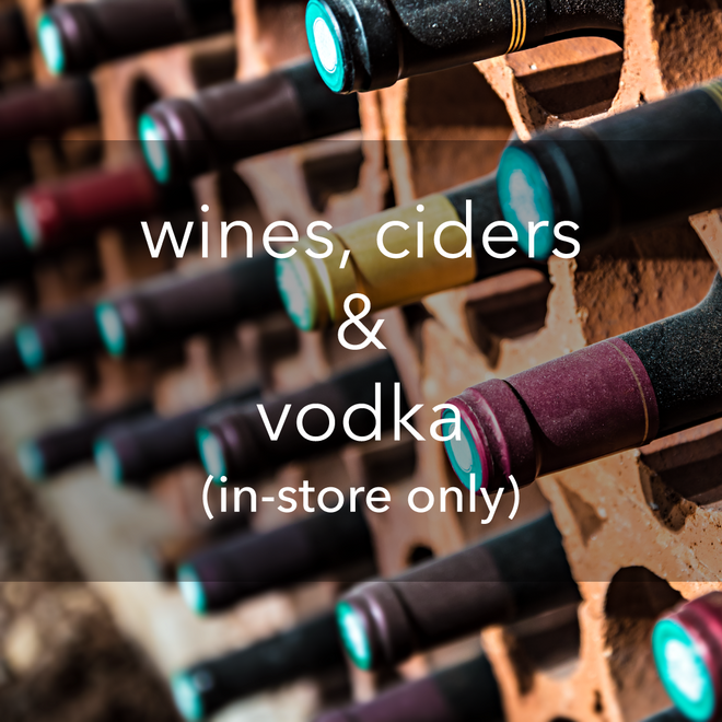wines, ciders &amp; vodka